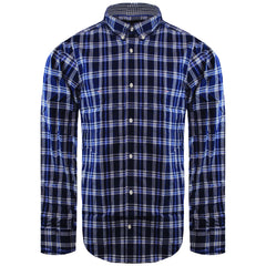 Eden Park Paris Checkered Mens Blue Shirt