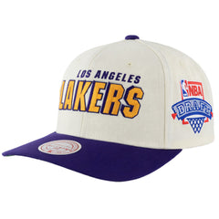 Mitchell & Ness NBA Los Angeles Lakers 1996 Crown Draft Off White Cap