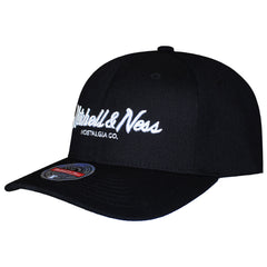 Mitchell & Ness Branded Pinscript Classic Black Cap