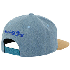 Mitchell & Ness NBA Philadelphia 76ers Denim Script Blue Cap