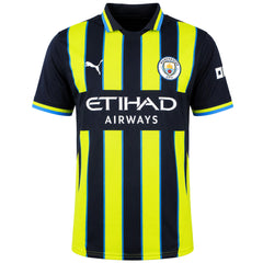 Puma MCFC Man City Away Mens Yellow/Navy Replica Jersey
