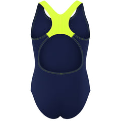 Speedo Placement Splashback Kids Navy Swimsuit