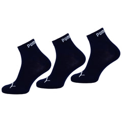 Puma 3-Pack Graphic Logo Mens Navy Socks