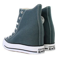 Converse Chuck Taylor Wedge Hi Womens Dark Green Plimsolls