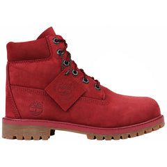 Timberland 6inch Premium Waterproof Kids Burgundy Boots