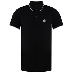 Timberland Pique Tipped Mens Black Polo Shirt