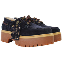 Timberland Stone Street Womens Dark Blue Boat Shoes