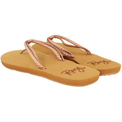 Roxy Costas Womens Rose Gold Flip-Flops