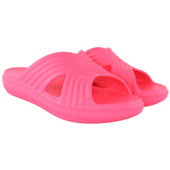 Roxy Rivie Womens Pink Sliders