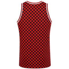 Mitchell & Ness NBA Chicago Bulls Checked B&R Mens Red/Black Vest