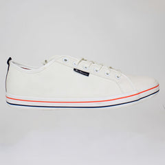 Ben Sherman Lowell Mens White Plimsolls Dirty Sole