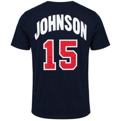 Mitchell & Ness #15 Magic Johnson USA Mens Navy T-Shirt