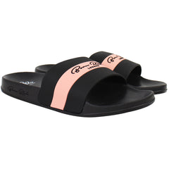 Born Rich Aurelio Mens Black/Coral Sliders