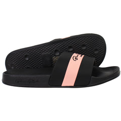 Born Rich Aurelio Mens Black/Coral Sliders