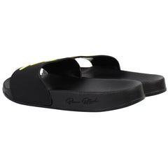 Born Rich Barreca Mens Black/Yellow Sliders