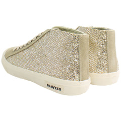 Seavees California Special Nova Glitter Womens Beige Plimsolls