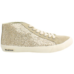 Seavees California Special Nova Glitter Womens Beige Plimsolls