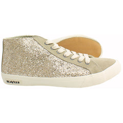 Seavees California Special Nova Glitter Womens Beige Plimsolls
