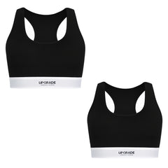 Castore 2-Pack Logo Womens Black Sports Bra