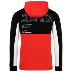 Crosshatch Compounds Panel Mens Black/Red Hoodie