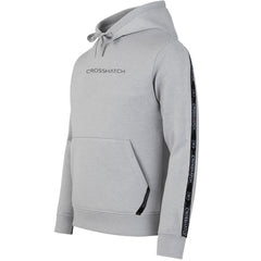 Crosshatch Apollos Panel Tape Mens Grey Hoodie