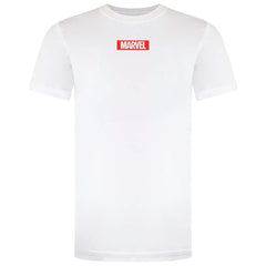 Marvel Box Logo Mens White T-Shirt