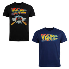 Back To The Future 2-Pack Mens Black/Navy T-Shirt