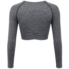 Gymshark Adapt Marl Seamless Womens Grey Crop Top