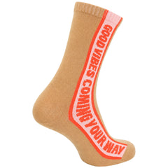 Happy Socks 1-Pack Brown Good Vibes