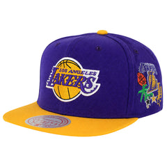 Mitchell & Ness NBA Los Angeles Lakers Patch Overload Purple/Yellow Cap