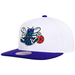 Mitchell & Ness NBA Charlotte Hornets 2 Tone 2.0 White/Purple Cap
