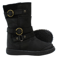 Hush Puppies Lela Kids Black Boots