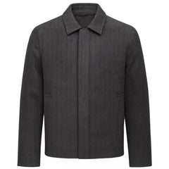 Lyle & Scott Herringbone Mens Black Wool Jacket