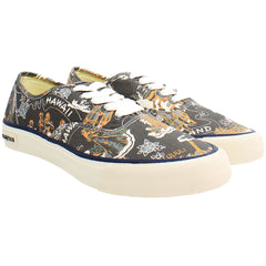 Seavees Legend Beachcomber Mens Black Plimsolls