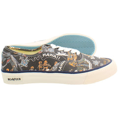 Seavees Legend Beachcomber Mens Black Plimsolls