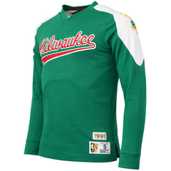 Mitchell & Ness NBA Milwaukee Bucks Team Inspired Mens Green Top