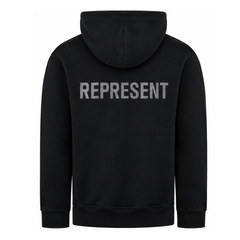 Represent Logo Jersey Mens Black Hoodie