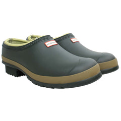 Hunter Gardener Mens Green Clogs