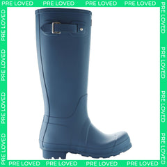Hunter Original Tall Mens Blue Wellington Boots NO BOX