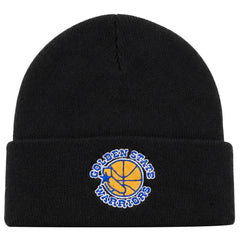 Mitchell & Ness NBA Golden State Warriors Team Logo Cuff Black Beanie