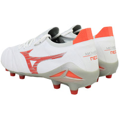 Mizuno Morelia Neo IV Beta Japan FG Mens White Football Boots