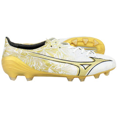 Mizuno Alpha Japan Mens White/Gold Football Boots