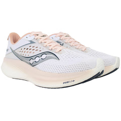 Saucony Ride 17 Womens White Running Shoes