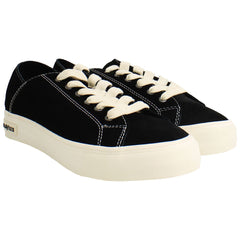 Seavees Sausalito Womens Black Plimsolls
