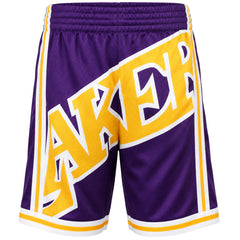 Mitchell & Ness NBA Los Angeles Lakers Big Face Mens Purple Shorts