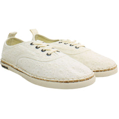 Seavees Sorrento Womens White Plimsolls