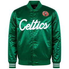 Mitchell & Ness NBA Boston Celtics Special Script Mens Green Satin Jacket