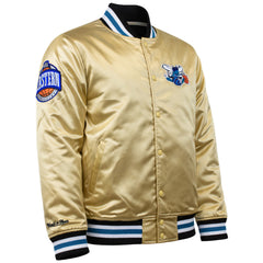 Mitchell & Ness NBA Charlotte Hornets Championship Mens Beige Satin Jacket