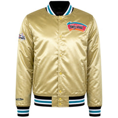 Mitchell & Ness NBA San Antonio Spurs Championship Mens Beige Satin Jacket