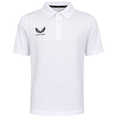 Castore Logo Kids White Polo Shirt